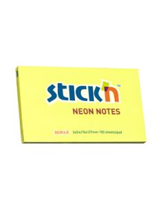 Notesblok Neon 76x127 100 Blad Gul