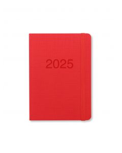 Memo Helårskalender A6 2025 Uge per Oppslag Rød