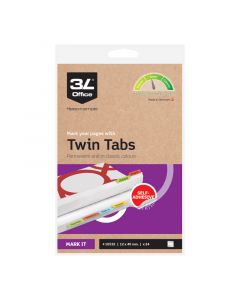 Twin Tabs Index Tabs 40x12 Assorterede Farver 24 stk