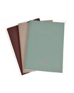 KOZO Notesbog A5 3 Pakke Coffee Sand Aloe Vera 