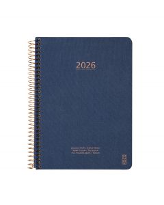 KOZO Kalender 2026 A5 Uge per opslag Navy