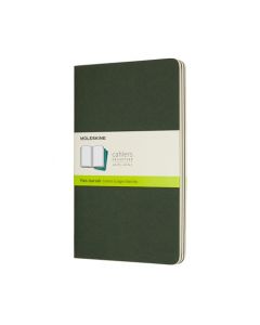 Cahier Journal Blank Large Grøn 3-Pak