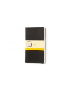 Cahier Journal Kvadreret Large Sort 3-Pak