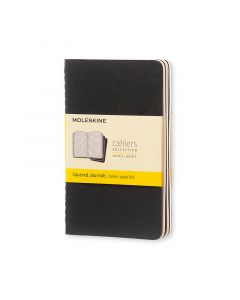 Cahier Journal Kvadreret Pocket Svart 3-Pak