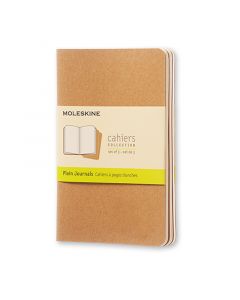 Cahier Journal Blank Pocket Kraft 3-Pak
