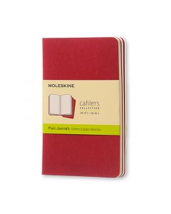 Cahier Journal Olinjerad Pocket Rød 3-Pak