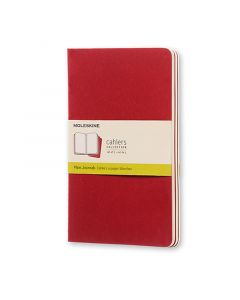 Cahier Journal Blank Large Rød 3-Pak
