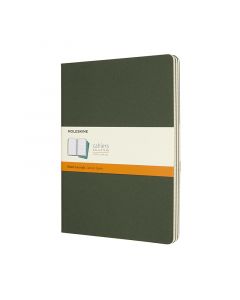 Cahier Journal Linjeret XL Grøn 3 Pak