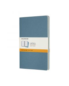 Cahier Journal Linjeret Large Brisk Blue 3-Pak