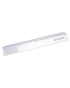 Skolelineal 20cm Transparent