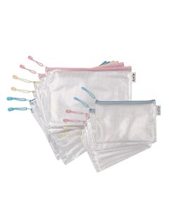 A6 Lynlåspose ass. Pastel Farver 6 stk.
