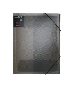 Docusmart Elastikmappe A4 PP Røg / Sort