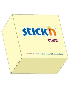 Noteskub 76x76 400 Blad Gul