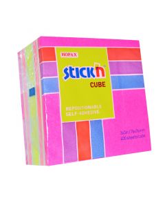 Neonkub 76x76 400 Blad Lyserød