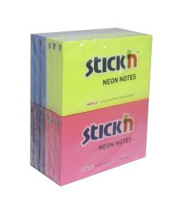 Notesblok 12st 76x127 100 Blad Assorterat Neon