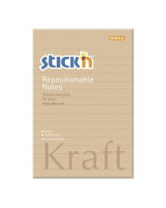 Notesblok 150x101 100 Blad Linjeret Kraftpapir Brun