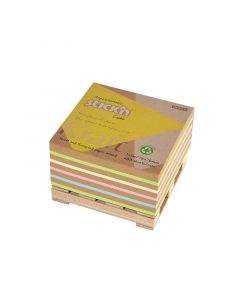 Noteskub 76x76 400 Blad Pall Assorterat Pastel