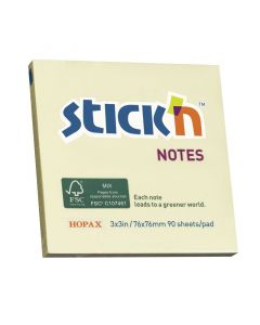 Notesblok 76x76 90 Blad Gul