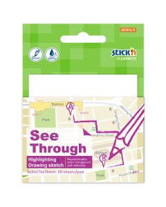 Clearnote Hvid 76x76mm 50 Ark