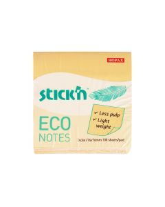 Notesblok ECO 76x76 100 Blad Gul