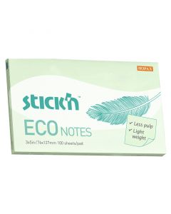 Notesblok ECO 76x127 100 Blad Grøn