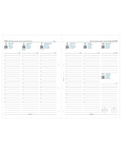 Dagbok A4 2026 Uge Per Opslag Flersproget Hvid