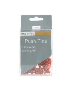 Pushpins 100 styk Rød