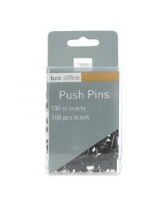 Pushpins 100 styk Sort