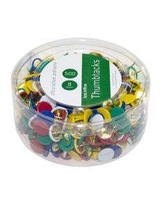 Flade Tegnestifter 500 Stykk Assorterade Farver