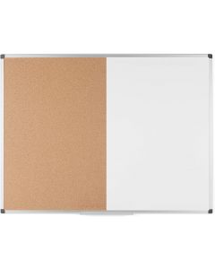 Opslagstavle Kombi Whiteboard/Kork 120x90cm