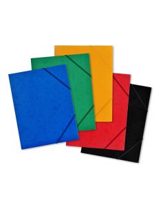 Elastikmapper Pap Assorterede Farver 5 Pakke