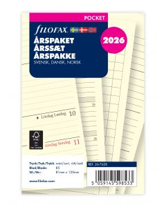 Årspakke Pocket 2026 Uge Per Opslag Svensk/Dansk/Norsk