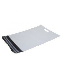 Postpose 100 % Genbrugt 340x420mm Enkel Limlukning & Håndtag Hvid 100stk