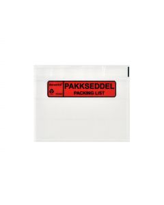 Følgeseddellomme C6 Med Tryk 1000st DK/EN