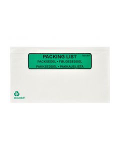 Følgeseddellomme Papir C65 med Tryk 1000 Pakke